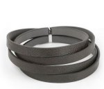 Läder 10 mm mörkgrå 1 meter