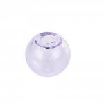 1 rund glaskula att fylla 12mm Purple