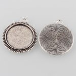 20 x 20mm silver cabochon hållare, cabochon hängare 34AS