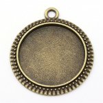 20 x 20mm Brons cabochon hållare, cabochon hängare 34AB