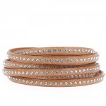 Naturligt läder 06 mm Swarovski Strass per 20 cm