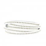 Leather Ball White 06 mm med nickelfri kedja per 20 cm