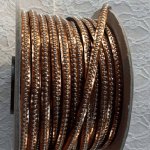 Läder Antic spegelkula 06 mm med nickelfri kedja per 20 cm