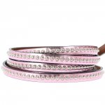Läderspegelboll Pink Metal 06 mm med nickelfri bollkedja per 20 cm