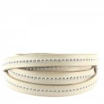 Leather Ball Taupe 10 mm med nickelfri kedja per 20 cm