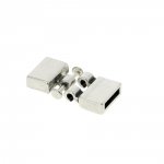 Zamak krokspänne för läder 13 mm