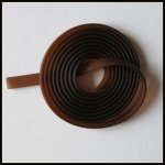 1 meter platt pvc-sladd 5,8 x 1,9 mm karamell