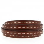 Platt safari kalvläder 10 mm x 20 cm Sydd med 1 vit tråd