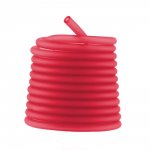 1 meter Pvc-hålig sladd 6,5 mm ljusröd