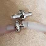Silverlås för ihålig PVC-sladd 6,5 mm