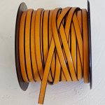 05 mm mörkt orange läder smidigt med 20 cm