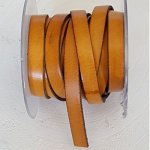 10mm platt mörk orange kalvläder slät per 20cm