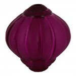 Pearl Lucite Lampion Shape Striated Aubergine