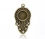 1 hållare för cabochon 12 mm N°09 Brons