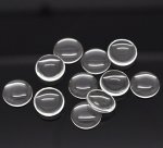 Cabochon Round 12 mm i genomskinligt glas N°03
