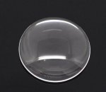 Cabochon Round 20 mm i genomskinligt glas N°08