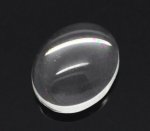 Cabochon Oval 08 x 10 mm i klart glas N°15 per 2 st.