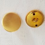 18mm rund guldknapp N°03