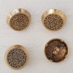 15 mm guldknapp N°11 rund