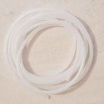 1 meter 2 mm vit ihålig PVC-sladd.