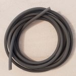 1 meter 2 mm grå hålpvc-snöre av grått PVC.