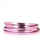 Läderspegel rosa metall 06 mm x 20 cm