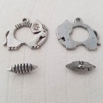 Fästlås Silver Elefantmönster N°11