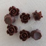 Syntetisk blomma 09 mm N°01-16 Mörkbrun