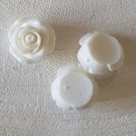 Syntetisk blomma 20 mm N°01-03 Vit