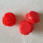 Syntetisk blomma 20 mm N°01-11 röd