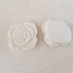 Syntetisk blomma 37 mm N°06-01 Vit