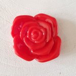 Syntetisk blomma 37 mm N°06-02 röd