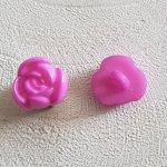 Fantasiknappar för barn och bebisar Blomdesign N°01-13 Lila