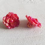 Fantasiknappar för barn och spädbarn Blomdesign N°02-03 Röd
