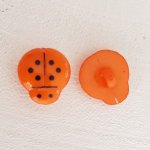 Fancy knappar, barn, bebisar Ladybird mönster N°01-09 Orange