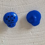 Fantasiknappar för barn och bebisar Ladybird-mönster N°01-10 Mörkblå
