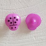 Fancy knappar, barn, bebisar Ladybird mönster N°01-11 Lila