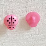 Fancy knappar, barn, bebisar Ladybird mönster N°01-13 Rosa