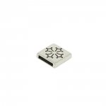 13 mm Zamakgenomföring N°25 Silver