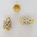 Guldpärlor och strass N°01 x 10 stycken