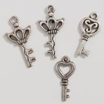 Nyckel Charm N°34 Silver lot av 4 stycken