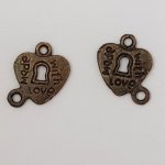 Charm hänglås lås N°10 Koppar
