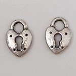 Charm hänglås lås N°12 Silver
