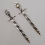 Charm svärd krigsyxa N°02 Silver