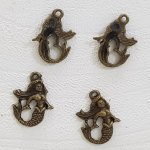 Mermaid Charm brons