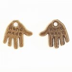 Hand charm 'MADE HAND' N°01 Brons