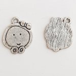 Apple Charm Silver Metal N°04 kök.