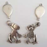 Charm apa N°02 Zamak (försilvrad)