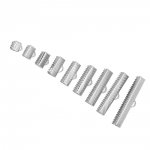 Slutstycke för sladd 35 x 08 mm Silver