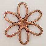 Flower Charm Metal N°003 koppar